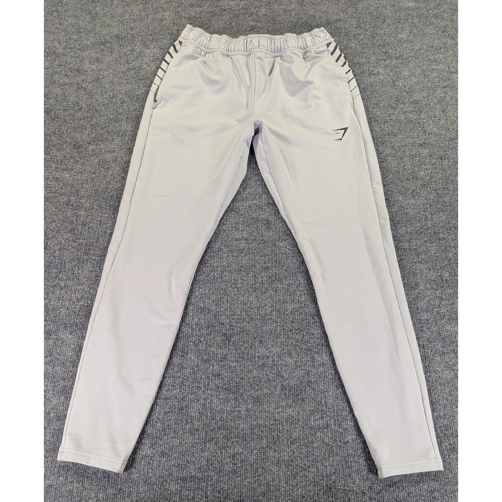 Gymshark Mens Tapered Joggers Light Grey Athletic Training Pants A1A9Q Size M